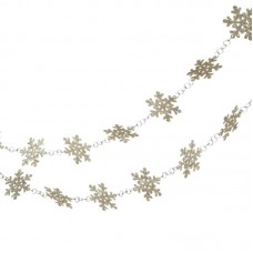 The Holiday Aisle Glittered Platinum Snowflake Novelty Christmas Garland THDA7008
